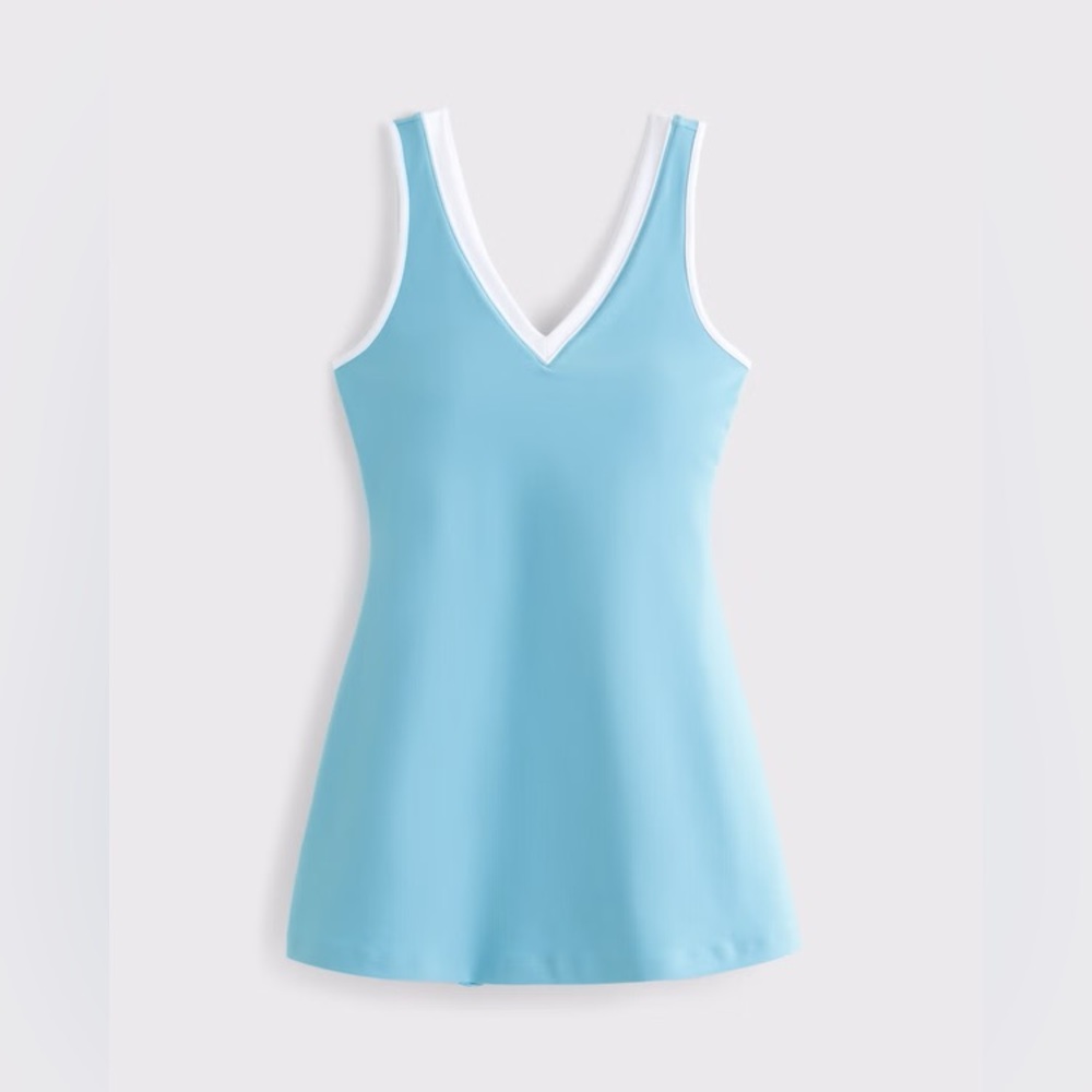 Abercrombie & Fitch Light Blue V-Neck Dress